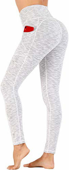 GetUSCart- Ewedoos Women's Yoga Pants with Pockets - Leggings with Pockets,  High Waist Tummy Control Non See-Through Workout Pants (EW320 White, Large)
