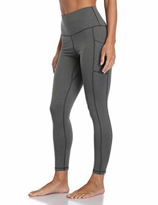 Picture of Colorfulkoala Women's High Waisted Yoga Pants 7/8 Length Leggings with Pockets (XS, Heather Grey)