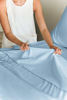 Picture of California King Size Sheet Set - 4 Piece - Hotel Luxury Bed - Extra Soft - Deep Pockets - Breathable & Cooling - Wrinkle Free - Comfy - Light Blue Bed Sheets - Cali Kings Sheets Baby Blue Pc