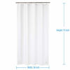 Picture of Plastic Shower Curtain, 36 x 72 Inches EVA 8G Shower Curtain with Heavy Duty Stones and 6 Grommet Holes, Waterproof Thick Bathroom Plastic Shower Curtains-Frosted