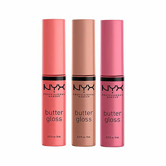 Picture of NYX PROFESSIONAL MAKEUP Butter Gloss - Angel Food Cake, Creme Brulee, Madeleine, Pack Of 3