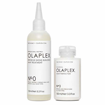Picture of Olaplex Hair Perfector No 3 Repairing Treatment, 3.3 Ounce + No.0 Intensive Bond Building Treatment, 5.2 Fl Oz