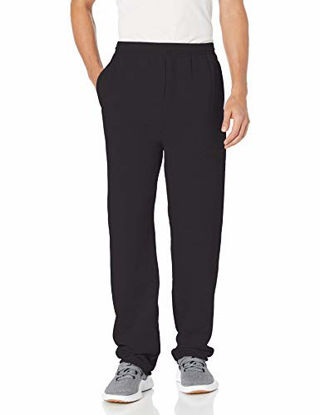 Picture of Hanes mens Ecosmart Fleece Sweatpant With Pocket Pants, Black, X-Large US