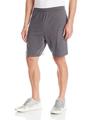 Picture of Hanes Men's Jersey Short with Pockets, Charcoal Heather, 4X Large