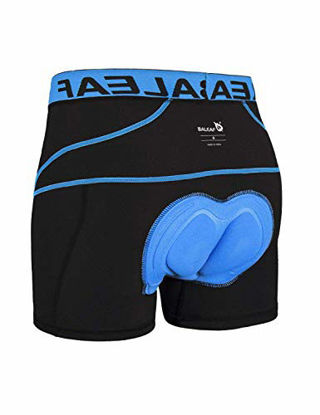 Picture of BALEAF Men's Bike Cycling Underwear Shorts 3D Padded Bicycle MTB Liner Shorts (Blue, XXL)