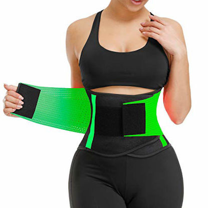 Picture of VENUZOR Waist Trainer Belt for Women - Waist Cincher Trimmer - Slimming Body Shaper Belt - Sport Girdle Belt (UP Graded) (Z1-Green, M)