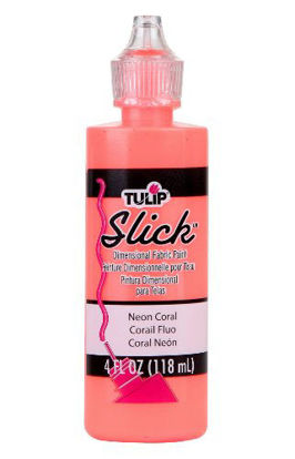 Picture of TULIP Dimensional Fabric Paint 4oz Slick Neon Coral