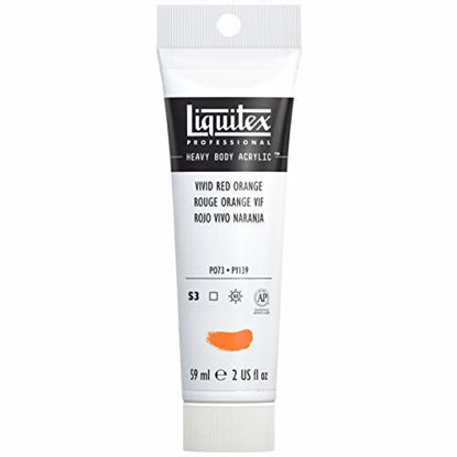 Picture of Liquitex 1045620 Professional Heavy Body Acrylic Paint, 2-oz Tube, Vivid Red Orange