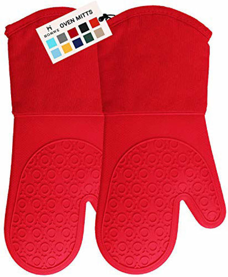 Oven Gloves, Oven Mitts Heat Resistant 550 Degrees - Made with Quilted  Lining an