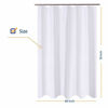 Picture of N&Y HOME Fabric Shower Curtain Liner 60 x 78 inch Long Stall Size, Hotel Quality, Washable, Water Repellent, White Bathroom Curtains with Grommets, 60x78