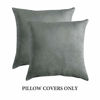 Picture of MIULEE Pack of 2 Velvet Pillow Covers Decorative Square Pillowcase Soft Solid Grey Cushion Case for Sofa Bedroom Car 22 x 22 Inch 55 x 55 cm