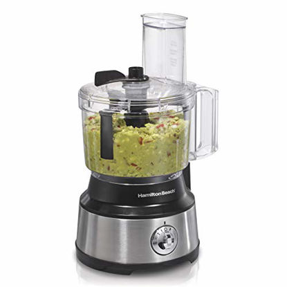 Picture of Hamilton Beach Food Processor & Vegetable Chopper for Slicing Shredding, Mincing, and Puree, 10-Cup Capacity, Stainless Steel