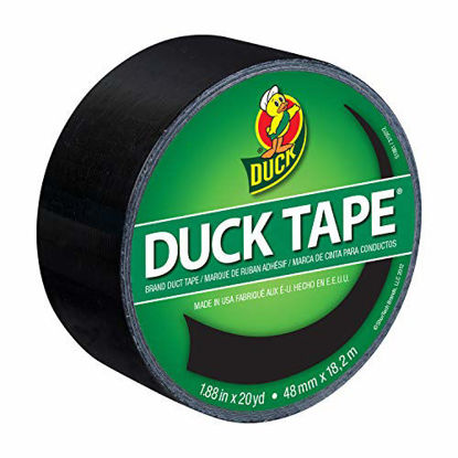 Picture of Duck 1265013 Color Duct Tape Single Roll, 1.88 Inches x 20 Yards, Black