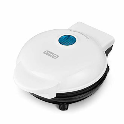 Picture of Dash DMS001WH Mini Maker Electric Round Griddle for Individual Pancakes, Cookies, Eggs & other on the go Breakfast, Lunch & Snacks, White