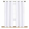 Picture of NICETOWN Window Treatment Curtain Set - 50% Light Reducing Curtains for Living Room, Curtain Panels for Patio Door (2 Panels, 42 inches x 84 inches, Pure White)