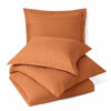 Picture of Nestl Duvet Cover 3 Piece Set - Ultra Soft Double Brushed Microfiber Hotel Collection - Comforter Cover with Button Closure and 2 Pillow Shams, Rust Orange Brown - Full (Double) 80"x90"