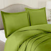 Picture of Nestl Duvet Cover 3 Piece Set - Ultra Soft Double Brushed Microfiber Hotel Collection - Comforter Cover with Button Closure and 2 Pillow Shams, Calla Green - California King 98"x104"