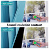 Picture of NICETOWN 100% Blackout Short Curtains with Black Liners, Thermal Insulated Full Blackout Lined Drapes, Energy Efficiency Window Draperies for Boy's Room (Teal Blue, 2 Panels, 52-inch W by 45-inch L)