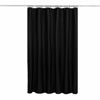 Picture of N&Y HOME Fabric Shower Curtain or Liner with Magnets - Hotel Quality, Machine Washable, Water Repellent - Black, 72x72
