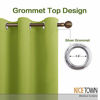 Picture of NICETOWN Blackout Window Curtains and Drapes for Kitchen, Window Treatment Thermal Insulated Solid Grommet Blackout Drapery Panels (Set of 2, 55 by 68 inches, Cappuccino)