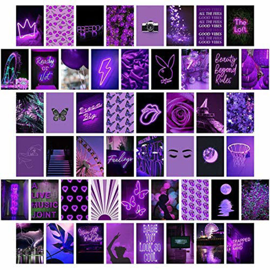 GetUSCart- Purple Wall Collage Kit Aesthetic Pictures, Bedroom Decor ...