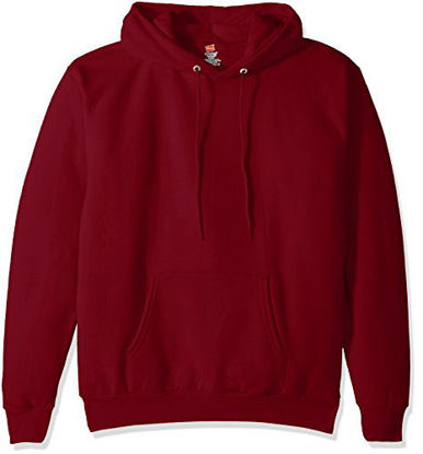 Picture of Hanes Men's Pullover EcoSmart Fleece Hooded Sweatshirt, cardinal, 4X Large