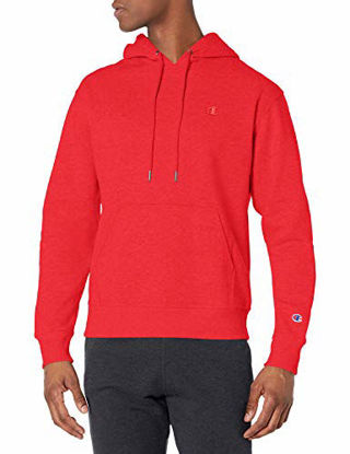 Picture of Champion Men's Powerblend Pullover Hoodie, Team Red Scarlet, Small