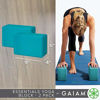 Picture of Gaiam Essentials Yoga Block (Set of 2) - Supportive Latex-Free EVA Foam Soft Non-Slip Surface for Yoga, Pilates, Meditation, Vivid Blue