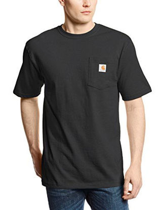 Picture of Carhartt Men's Big & Tall K87 Workwear Pocket Short-Sleeve T-Shirt, Black X-Large