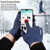 Picture of Achiou Winter Knit Gloves Touchscreen Warm Thermal Soft Lining Elastic Cuff Texting Anti-Slip 3 Size Choice for Women Men