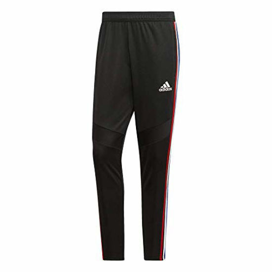 Picture of adidas Men's Tiro 19 Training Pants, Black/Power Red/White/Bold Blue, Small
