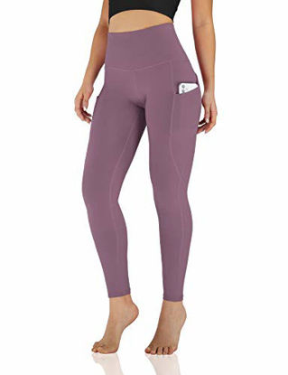 Picture of ODODOS Women's High Waisted Yoga Leggings with Pocket, Workout Sports Running Athletic Leggings with Pocket, Full-Length, Lavender,X-Large