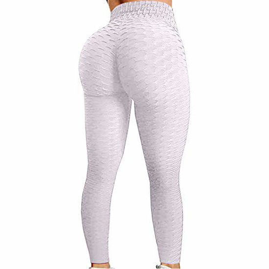 Butt Lifting Leggings for Women, Tiktok Leggings High Waist Scrunch Booty  Yoga Pants Workout Tummy Control Tights (Gray, M Size) 