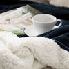 Picture of Bedsure Sherpa Fleece Blanket Twin Size Navy Blue Plush Blanket Fuzzy Soft Blanket Microfiber