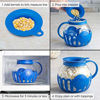 Picture of Ecolution Original Microwave Micro-Pop Popcorn Popper, Borosilicate Glass, 3-in-1 Silicone Lid, Dishwasher Safe, BPA Free, 3 Quart Family Size, Blue