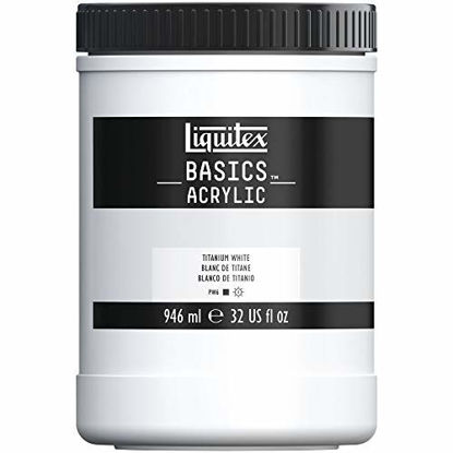 Picture of Liquitex BASICS Acrylic Paint, 32-oz jar, Titanium White
