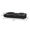 Picture of Elite Gourmet Countertop Electric Hot Burner, Temperature Controls, Power Indicator Lights, Easy to Clean, Double, Black