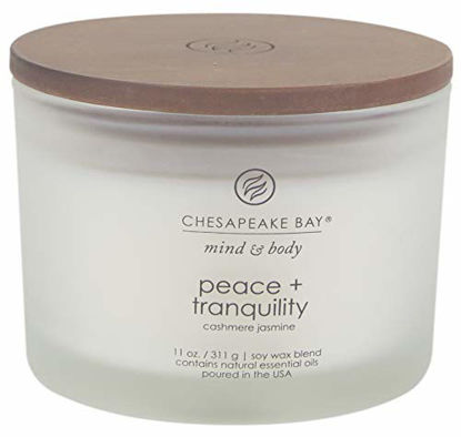 Picture of Chesapeake Bay Candle Scented Candle, Peace + Tranquility (Cashmere Jasmine), 11 oz