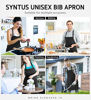 Picture of Syntus 100% Cotton Adjustable Bib 2 Pockets Cooking Kitchen Aprons, BBQ Drawing, Women Men Chef, Black