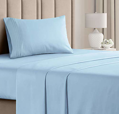 Picture of Twin XL Sheet Set - 3 Piece - College Dorm Room Bed Sheets - Hotel Luxury Bed Sheets - Extra Soft Sheets - Deep Pockets - Easy Fit - Breathable & Cooling Sheets - Bed Sheets - Twin - Twin XL Bed Sheet