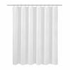 Picture of N&Y HOME Fabric Shower Curtain Liner 60 inches Long, Hotel Quality, Machine Washable, White Shorter Bathroom Curtains with Grommets, 72x60