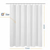 Picture of N&Y HOME Fabric Shower Curtain Liner 60 inches Long, Hotel Quality, Machine Washable, White Shorter Bathroom Curtains with Grommets, 72x60