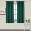 Picture of NICETOWN Thermal Insulated Solid Grommet Blackout Curtains/Drapes/Panels for Dining Room (Hunter Green, 1 Pair, 42 by 63-Inch)