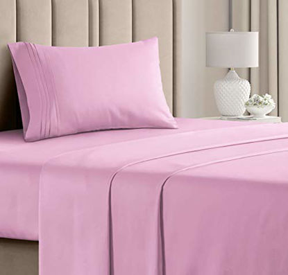 Picture of Twin XL Sheet Set - 3 Piece - College Dorm Room Bed Sheets - Hotel Luxury Bed Sheets - Extra Soft Sheets - Deep Pockets - Easy Fit - Breathable & Cooling Sheets - Bed Sheets - Twin - Twin XL Bed Sheet