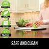 Picture of Gorilla Grip Original Oversized Cutting Board, 3 Piece, Juice Grooves, Larger Thicker Boards, Easy Grip Handle, Perfect for the Dishwasher, Non Porous, X Large, Kitchen, Set of 3, Purple Gray