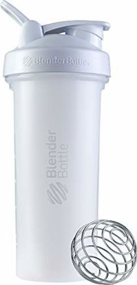 Picture of BlenderBottle Classic V2 Shaker Bottle Perfect for Protein Shakes and Pre Workout, 28-Ounce, White