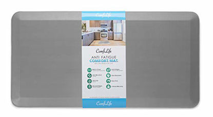 Picture of ComfiLife Anti Fatigue Floor Mat - 3/4 Inch Thick Perfect Kitchen Mat, Standing Desk Mat - Comfort at Home, Office, Garage - Durable - Stain Resistant - Non-Slip Bottom (20" x 39", Gray)