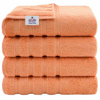 Picture of American Soft Linen Premium, Turkish Cotton Towel Set Luxury Hotel & Spa Quality for Maximum Softness & Absorbency (4-Piece Bath Towel Set, Malibu Peach)