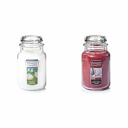 Picture of Yankee Candle Large Jar Candle Clean Cotton & Candle Large Jar Candle Home Sweet Home