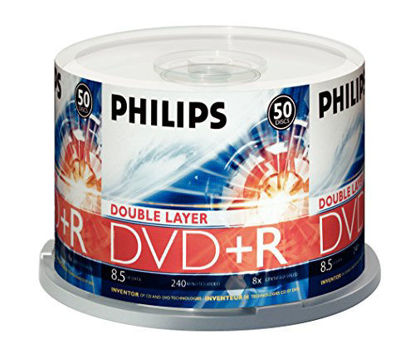 Picture of Philips DR8S8B50F/17 50 Pack 8X DVD+R DL Spindle
